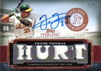 2010 Topps Sterling - Touched By Greatness Relic Quad Autographs Sterling Silver #4TBGAR-9 Frank Thomas Front